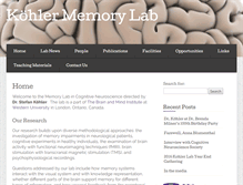 Tablet Screenshot of kohlermemorylab.org